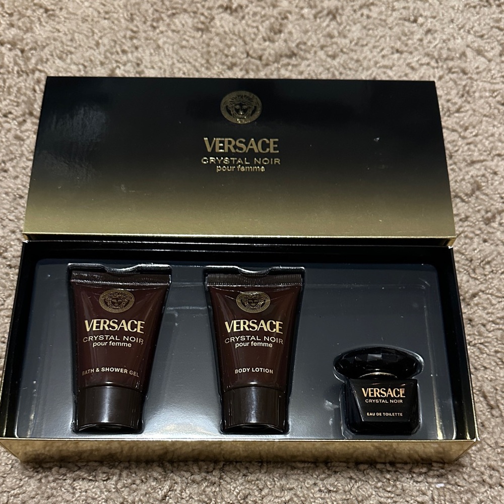 Versace Crystal Noir Set in Black and Gold